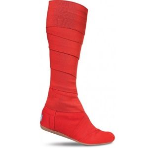 Red TOMS Wrap Boots